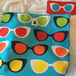 Estee Lauder Lisa Perry Tote Bag w/Sunglass Case